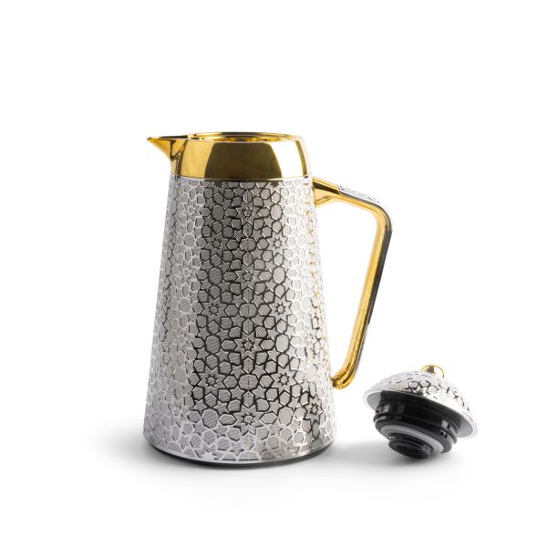 Vacuum Flask For Tea And Coffee From Crown - Silver and Gold
