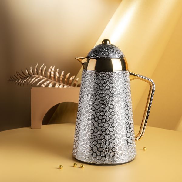 Vacuum Flask For Tea And Coffee From Crown - Silver and Gold