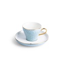 Tea Porcelain Set 12 Pcs From Crown - Blue