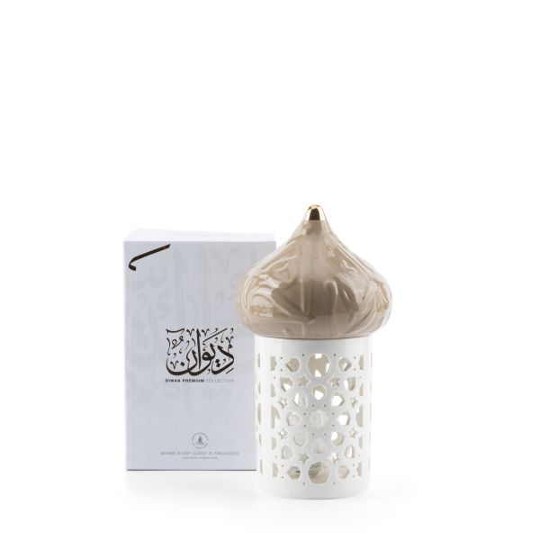 Medium Electronic Candle From Diwan -  Coffee