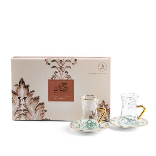 [GY1373] Tea Glass Sets From Harir - Green