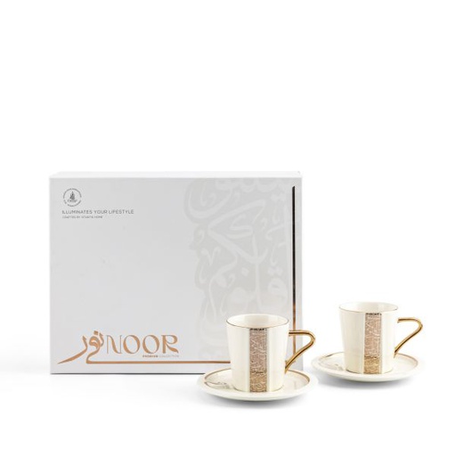 [ET2267] Porcelain Tea Set 12 pcs From Nour - White
