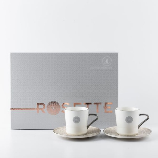 [ET2173] Porcelain Tea Set From Rosette - Beige