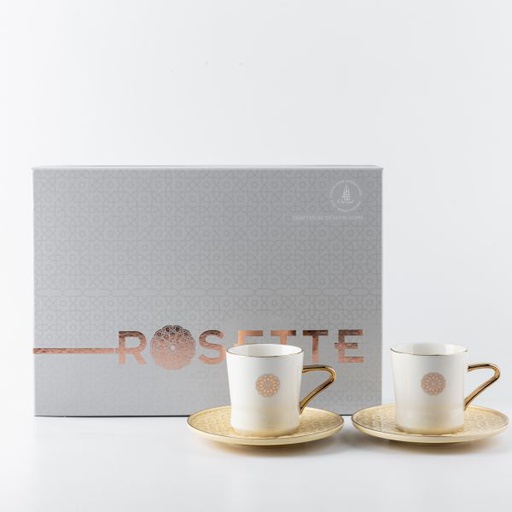 [ET2176] Porcelain Tea Set From Rosette - Ivory