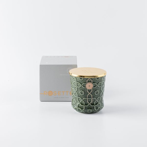 [ET2202] Large Luxury Scented candle From Rosette - Green